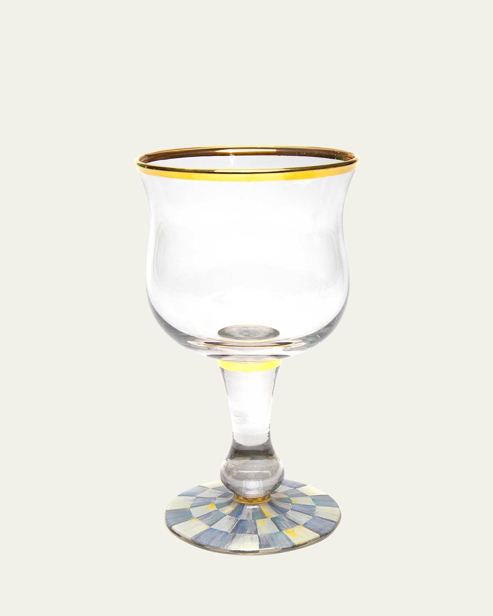Sterling Check Wine Glass